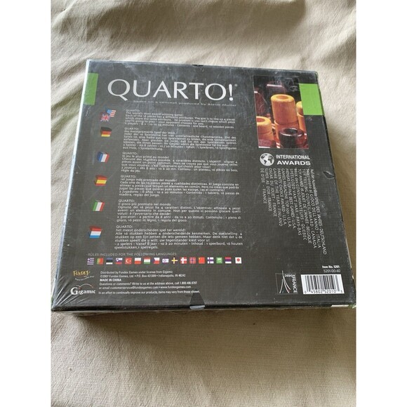 1991 Quarto! Board Game Wooded Pieces 100% COMPLETE Gigamic  New QUARTO Wooden Board Block Strategy Board Game 100% Complete 1991 Gigamic NIB